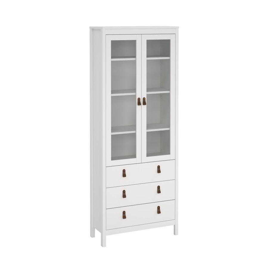 TVILUM Madrid porcel�nsskab 2 d�re med glas + 3 skuffer - Parcel