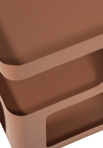 WOOOD Riv sidebord/nattbord metall lakserosa