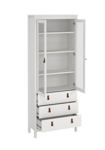 TVILUM Madrid porcel�nsskab 2 d�re med glas + 3 skuffer - Parcel