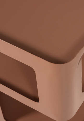 WOOOD Riv sidebord/nattbord metall lakserosa