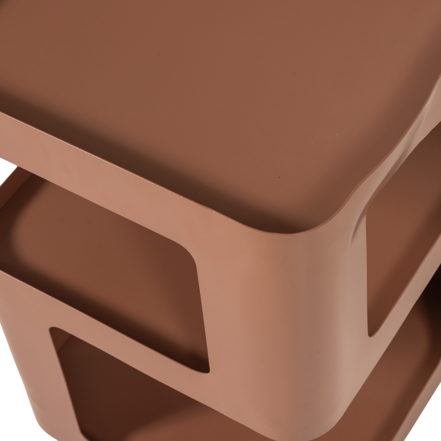 WOOOD Riv sidebord/nattbord metall lakserosa