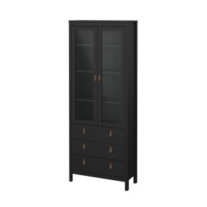 TVILUM Madrid porcel�nsskab 2 d�re med glas + 3 skuffer - Parcel