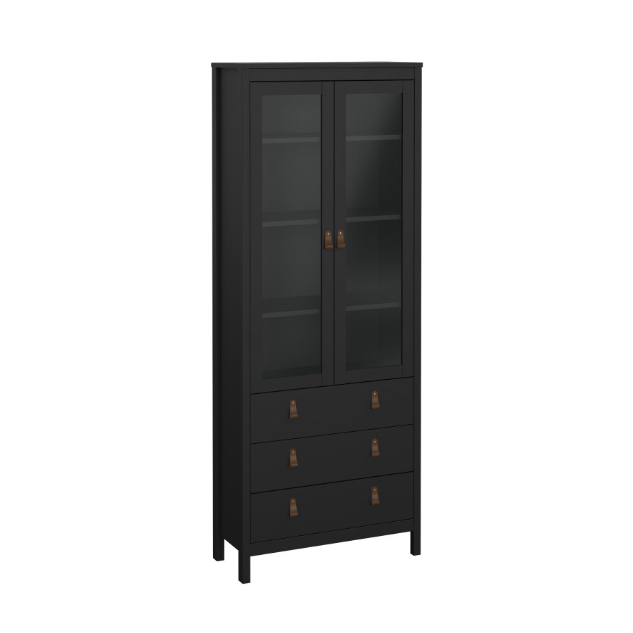 TVILUM Madrid porcel�nsskab 2 d�re med glas + 3 skuffer - Parcel