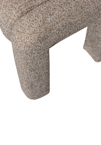 WOOOD Frex polstret benk Boucl&eacute; brun [Fsc]