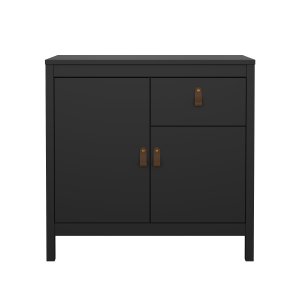 TVILUM Madrid sk�nk, m. 2 l�ger, 1 hylde og 1 skuffe - matsort tr�