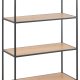ACT NORDIC Seaford reol, m. 3 hylder - natur vild eg papir og sort metal(H:114cm x77cm x 35cm)