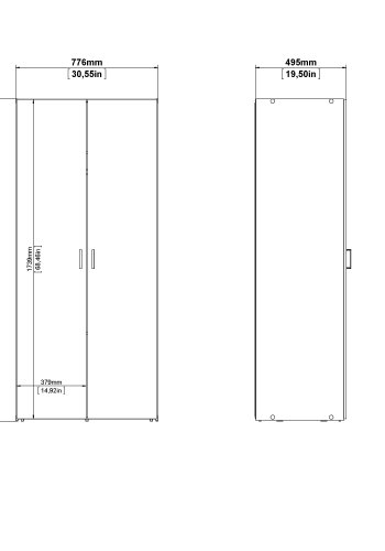 TVILUM Space Garderob med 2 d&ouml;rrar - Paket