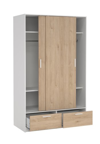 TVILUM Line Garderob med 2 d&ouml;rrar + 2 l�dor - Paket