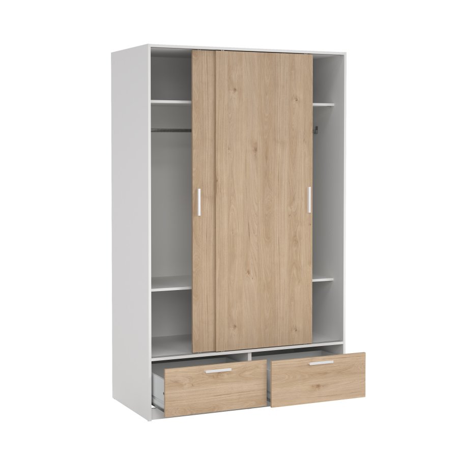 TVILUM Line Garderob med 2 d&ouml;rrar + 2 l�dor - Paket