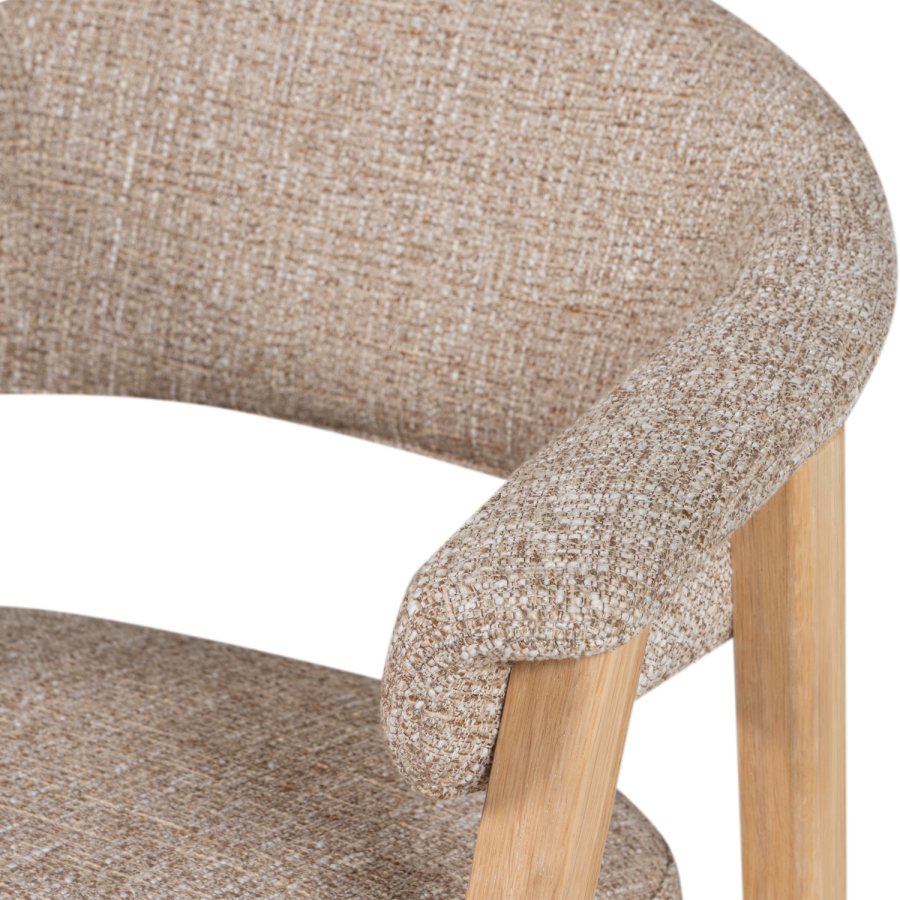 WOOOD Tunar Matstol Med Armst&ouml;d Tr&auml; Naturf&auml;rgad [Fsc]