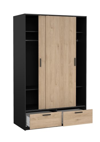 TVILUM Line Garderob med 2 d&ouml;rrar + 2 l�dor - Paket