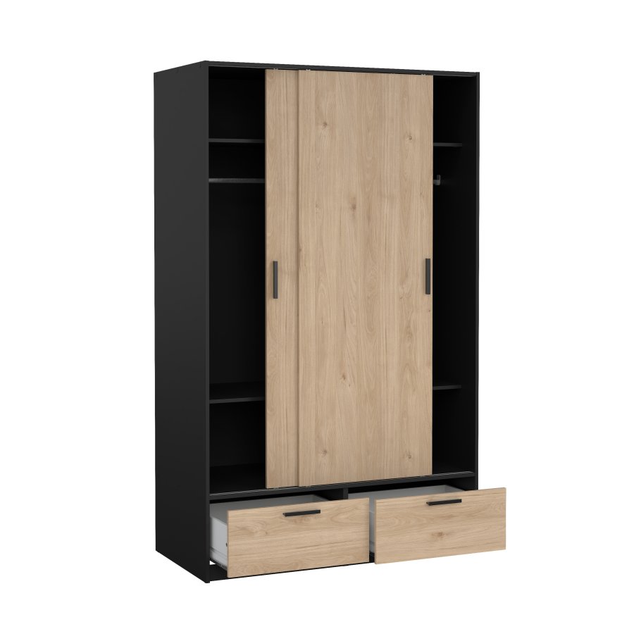 TVILUM Line Garderob med 2 d&ouml;rrar + 2 l�dor - Paket