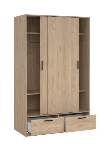 TVILUM Line Garderob med 2 d&ouml;rrar + 2 l�dor - Paket