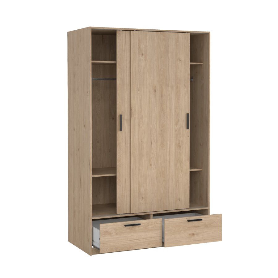 TVILUM Line Garderob med 2 d&ouml;rrar + 2 l�dor - Paket