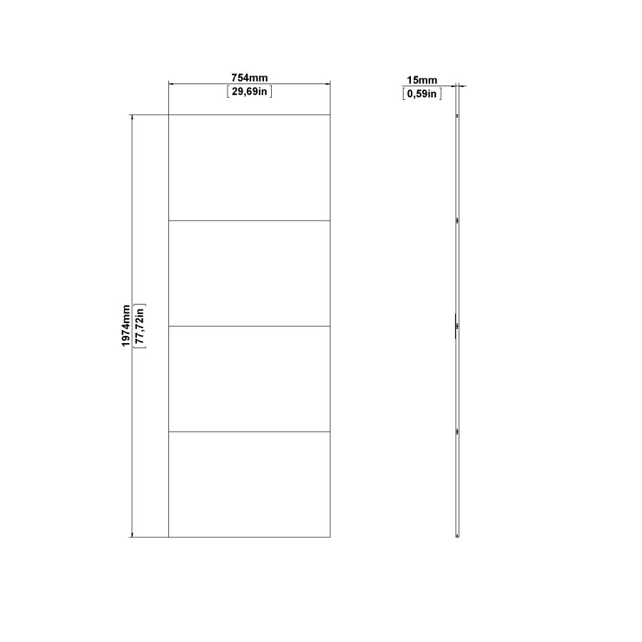 TVILUM Firenze skjutd&ouml;rr f&ouml;r 150 x 200 garderob - Paket