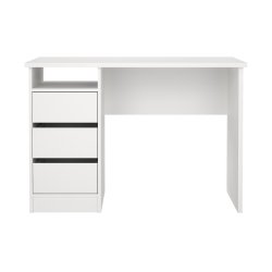 TVILUM Function Plus skrivebord, m. 1 rum og 3 skuffer - hvid tr� (110x48,5)