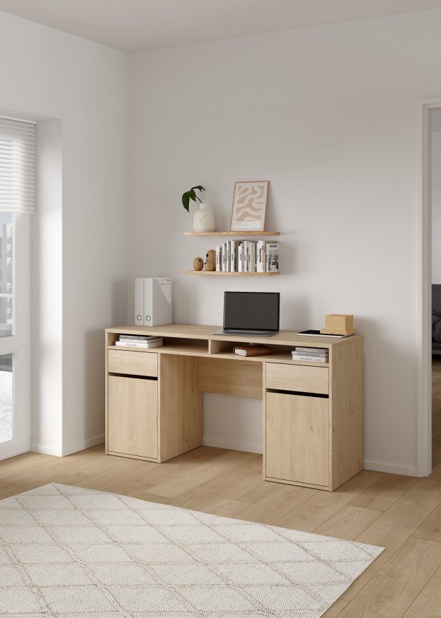 TVILUM Function Plus skrivbord 2 d&ouml;rrar + 2 l�dor - Parcel