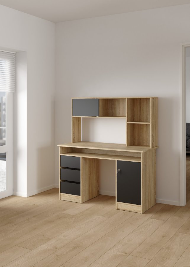 TVILUM Function Plus skrivbord 1 d&ouml;rr + 3 l�dor - Paket