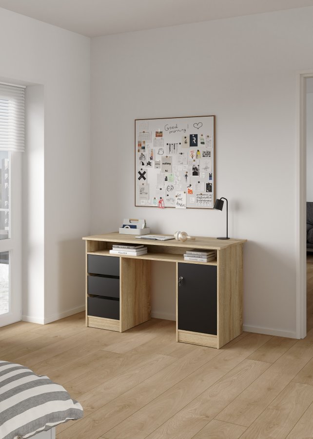 TVILUM Function Plus skrivbord 1 d&ouml;rr + 3 l�dor - Paket