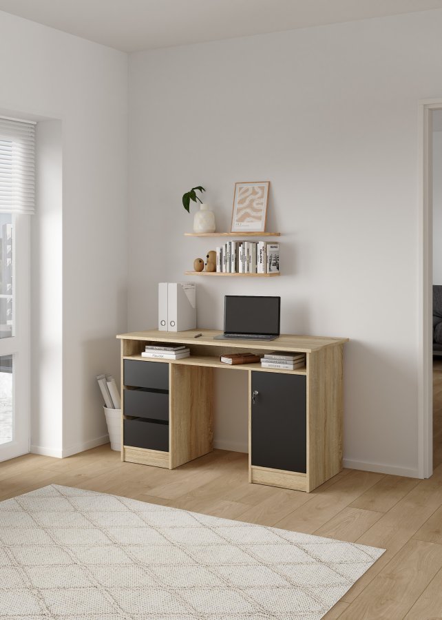 TVILUM Function Plus skrivbord 1 d&ouml;rr + 3 l�dor - Paket