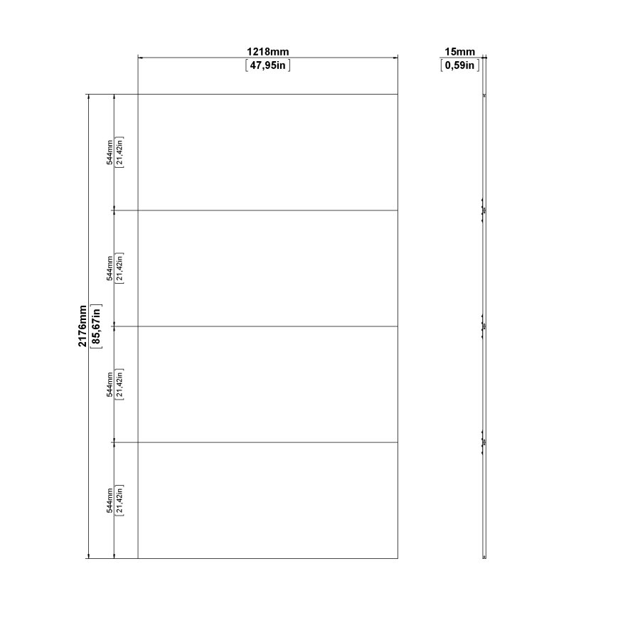 TVILUM Firenze 1 Skjutd&ouml;rr 242 cm - Paket