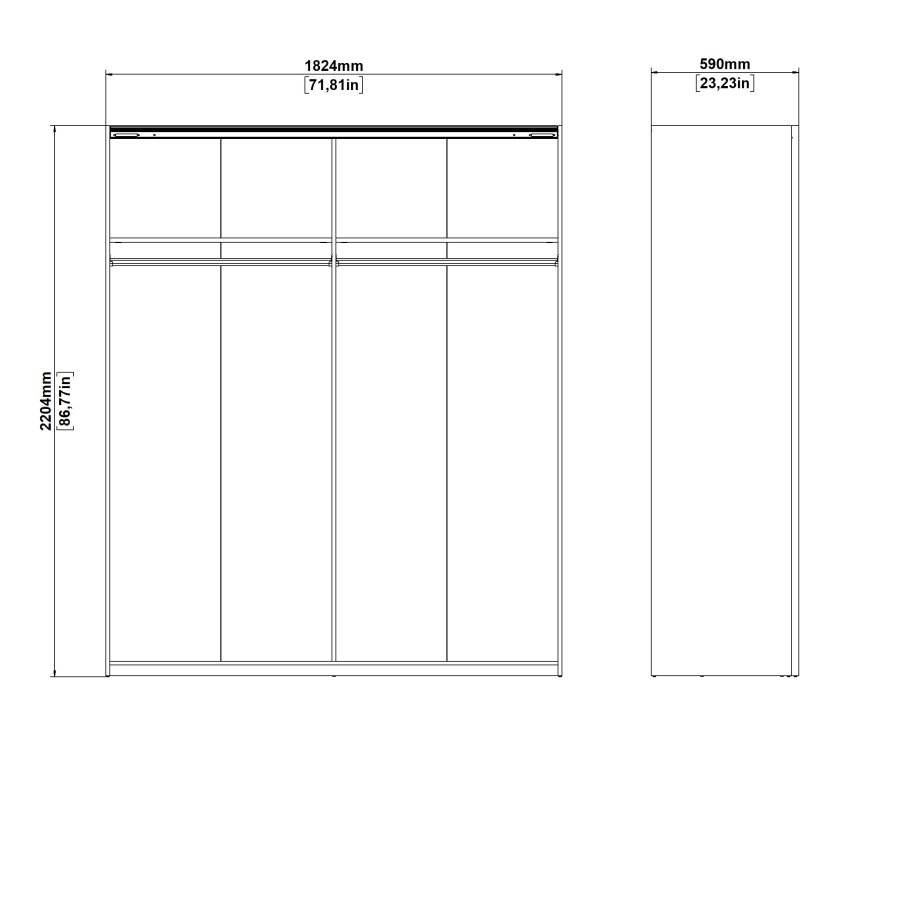 TVILUM Firenze Sk�p 220 x 182 cm - Paket