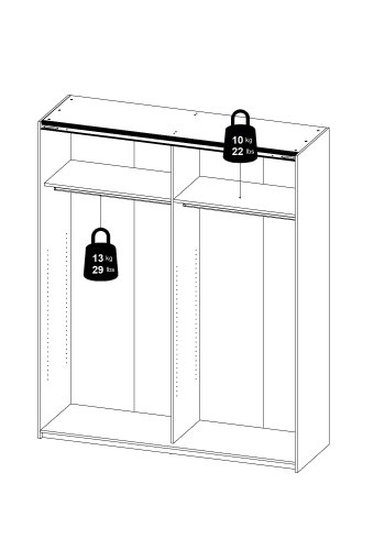 TVILUM Firenze Sk�p 220 x 182 cm - Paket