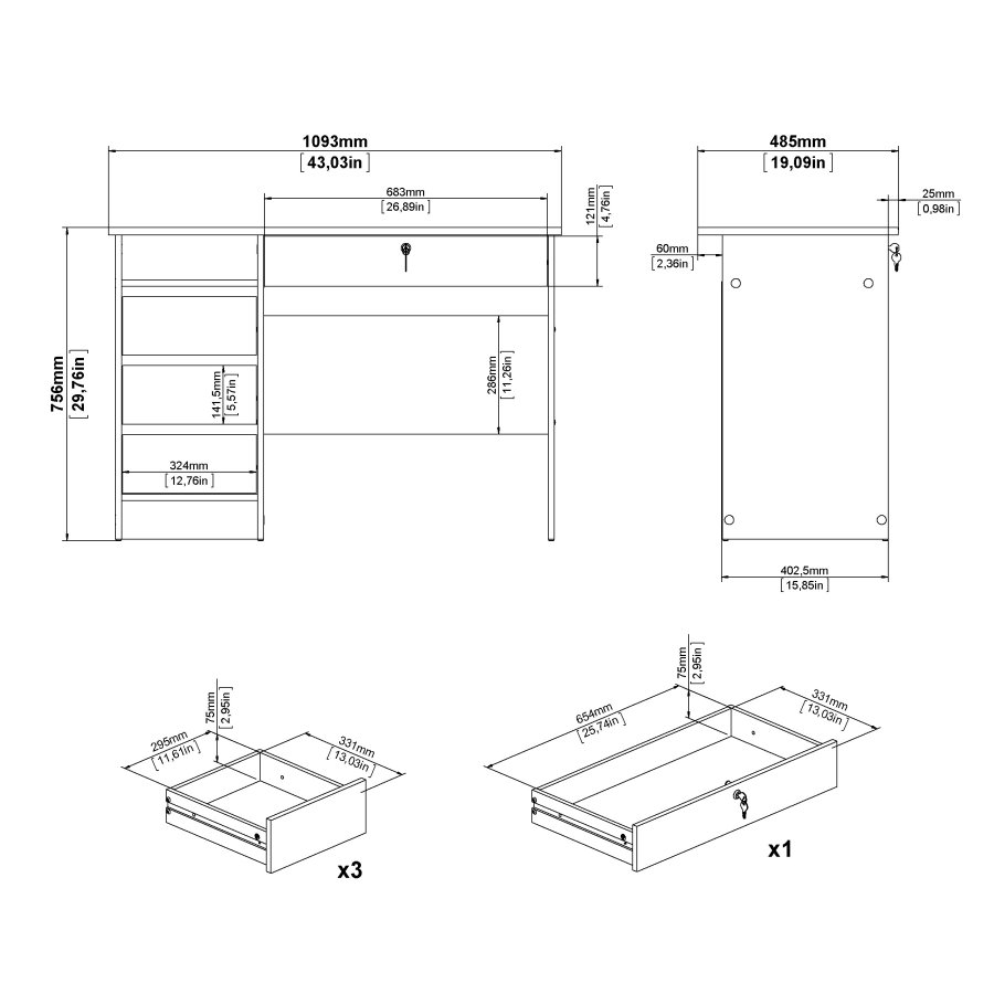 TVILUM Function Plus Desk - Paket
