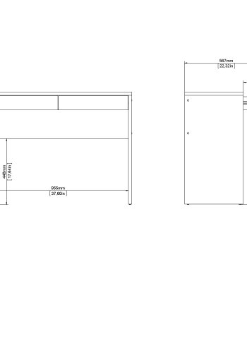 TVILUM Function Plus skrivbord med 2 l�dor - Parcel