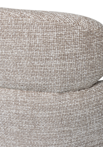 WOOOD Fenne spisebordsstol, m. drejefunktion og armln - natur stof og sort metal