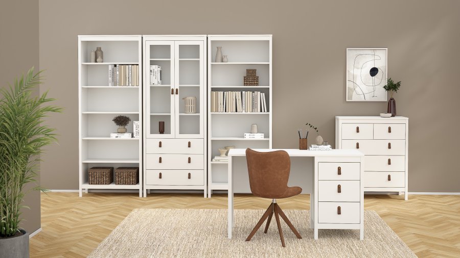 TVILUM Madrid Skrivbord 3 l�dor - Paket