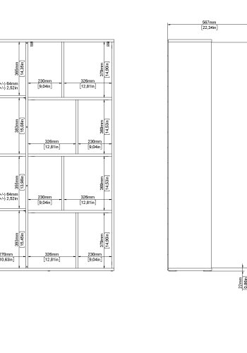 TVILUM Maze bokhylle med 1 d�r - Parcel