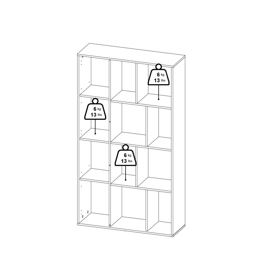 TVILUM Maze bokhylle med 1 d�r - Parcel