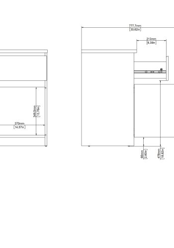 TVILUM Naia Nattbord 1 d�r + 1 skuff - Pakke