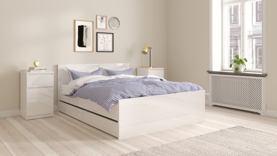 TVILUM Naia Nattbord 1 d�r + 1 skuff - Pakke