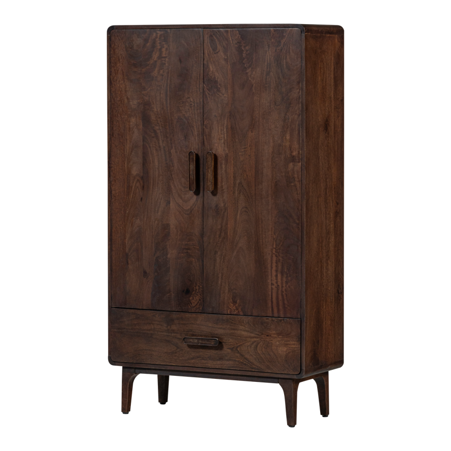 TRE Liya 2-d�rs skap Mangotre M�rk brun