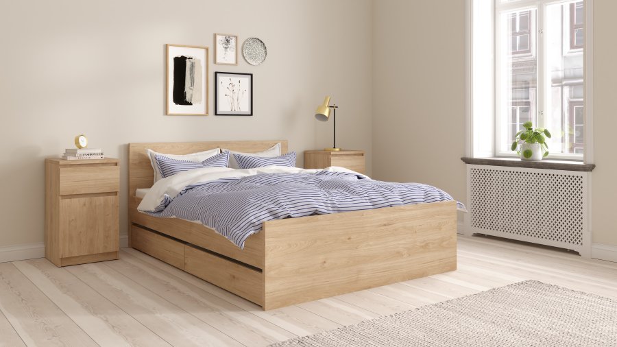 TVILUM Naia Nattbord 1 d�r + 1 skuff - Pakke