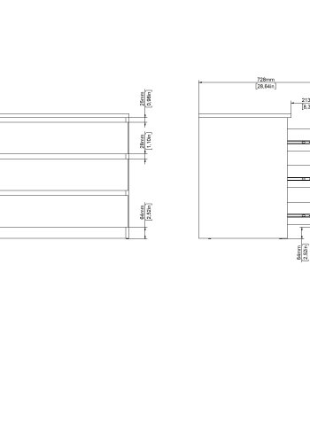 TVILUM Naia kommode med 3 skuffer