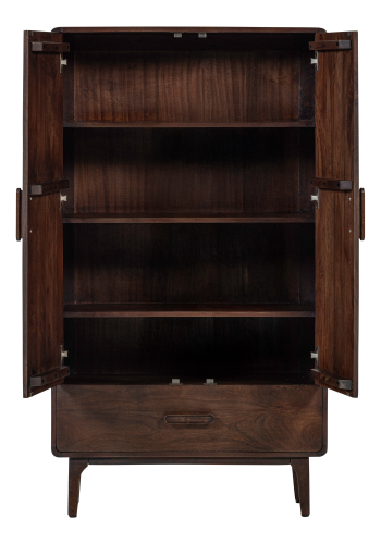 TRE Liya 2-d�rs skap Mangotre M�rk brun