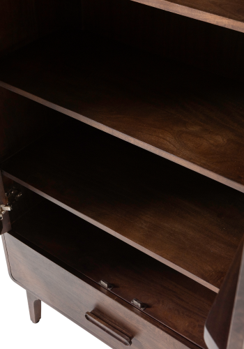 TRE Liya 2-d�rs skap Mangotre M�rk brun