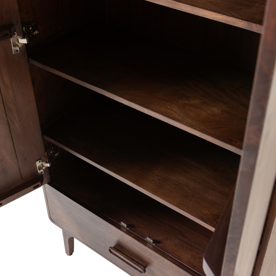 TRE Liya 2-d�rs skap Mangotre M�rk brun