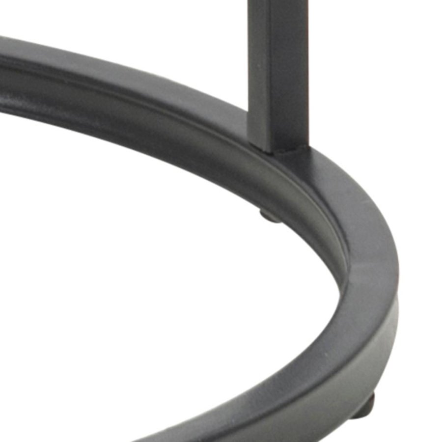 ACT NORDIC Seaford hrnbord, runt - naturligt vild ekpapper och svart metall (40)