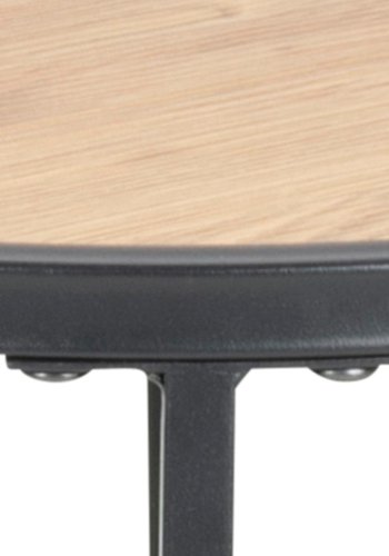 ACT NORDIC Seaford hrnbord, runt - naturligt vild ekpapper och svart metall (40)