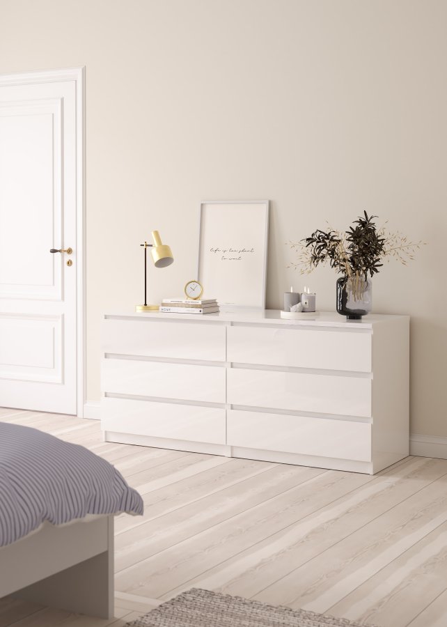 TVILUM Naia dobbel kommode med 6 skuffer