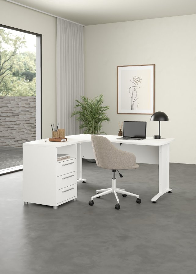 TVILUM Prima hj�rnebord med skab - Parcel