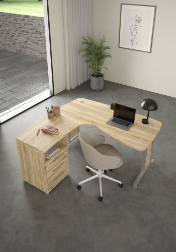 TVILUM Prima hj�rnebord med skap - Parcel