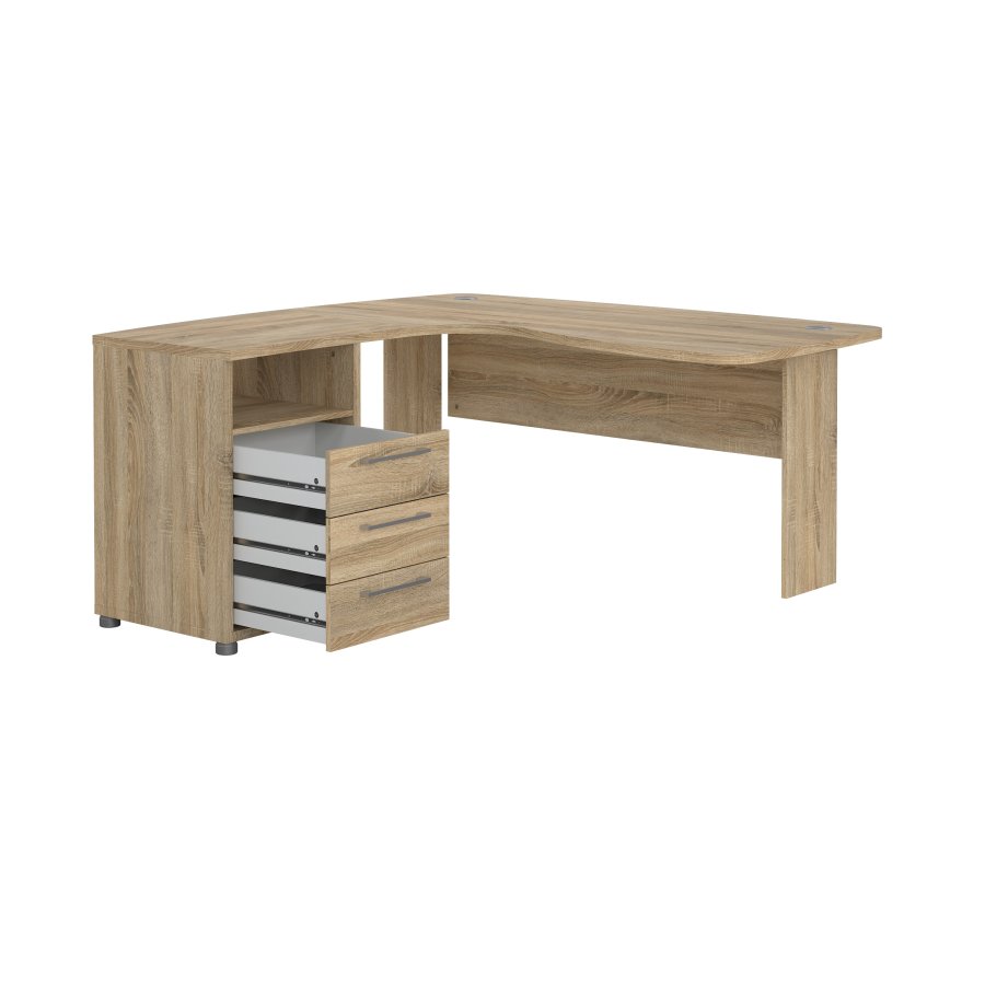 TVILUM Prima hj�rnebord med skab - Parcel