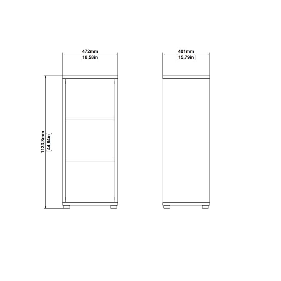 TVILUM Prima bokhylle med 2 hyller - Parcel
