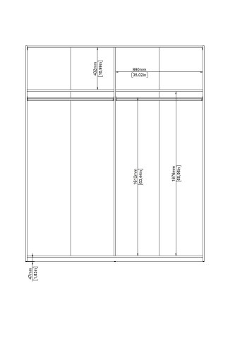 TVILUM Firenze Sk�p 220 x 182 cm - Paket