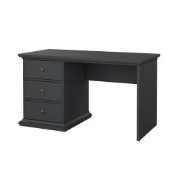 TVILUM Paris skrivebord, m. 3 skuffer - matgr� tr� (130x61,6)